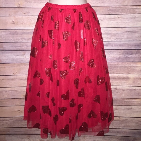 Cat & Jack Other - ♥️ New GIRLS Cat & Jack Tulle Sequin Heart Skirt